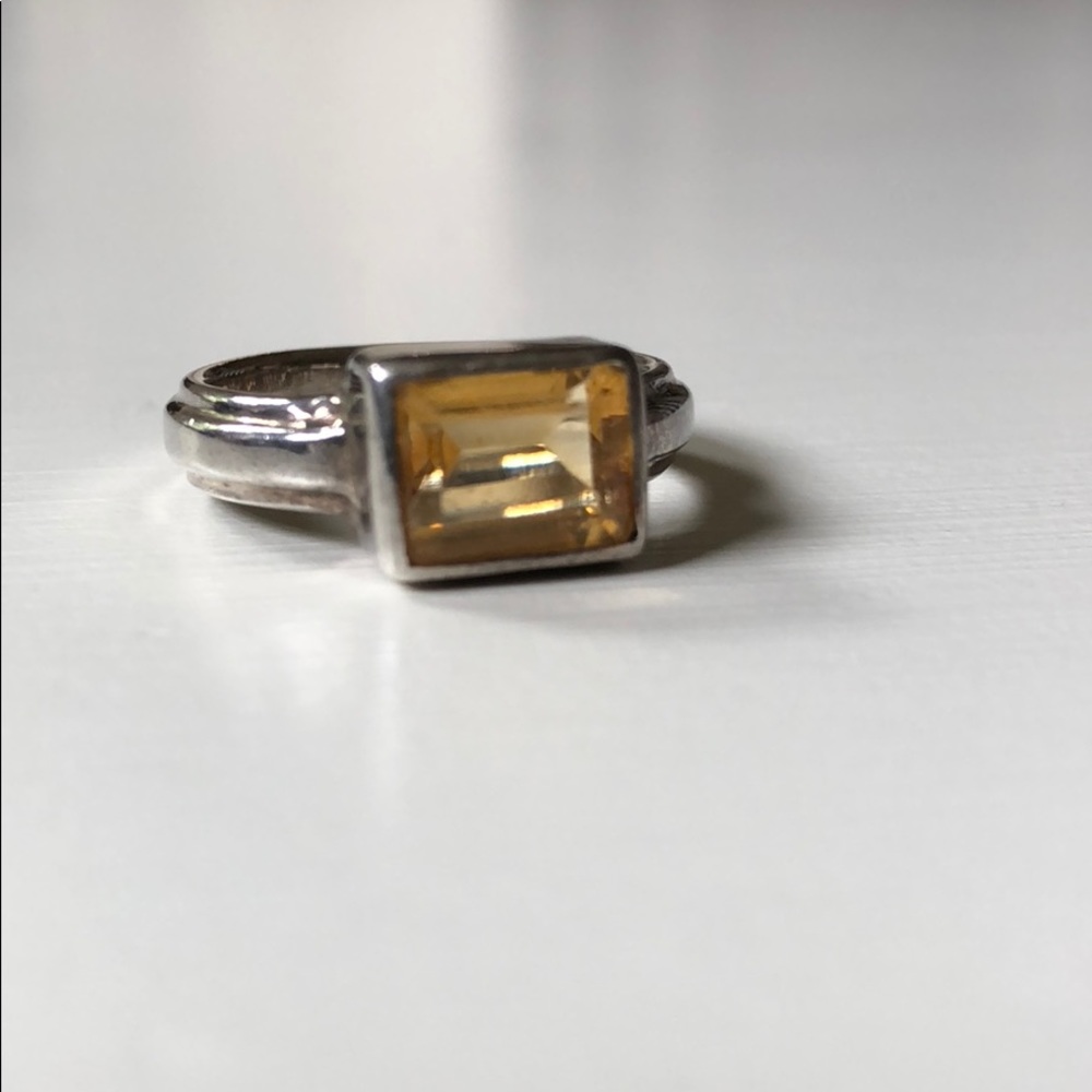 Bask | .925 Sterling Silver Canary Stone Ring